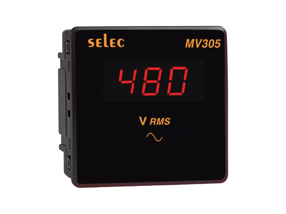 SELEC-MV305, LED Voltmeter,1, 96x96mm