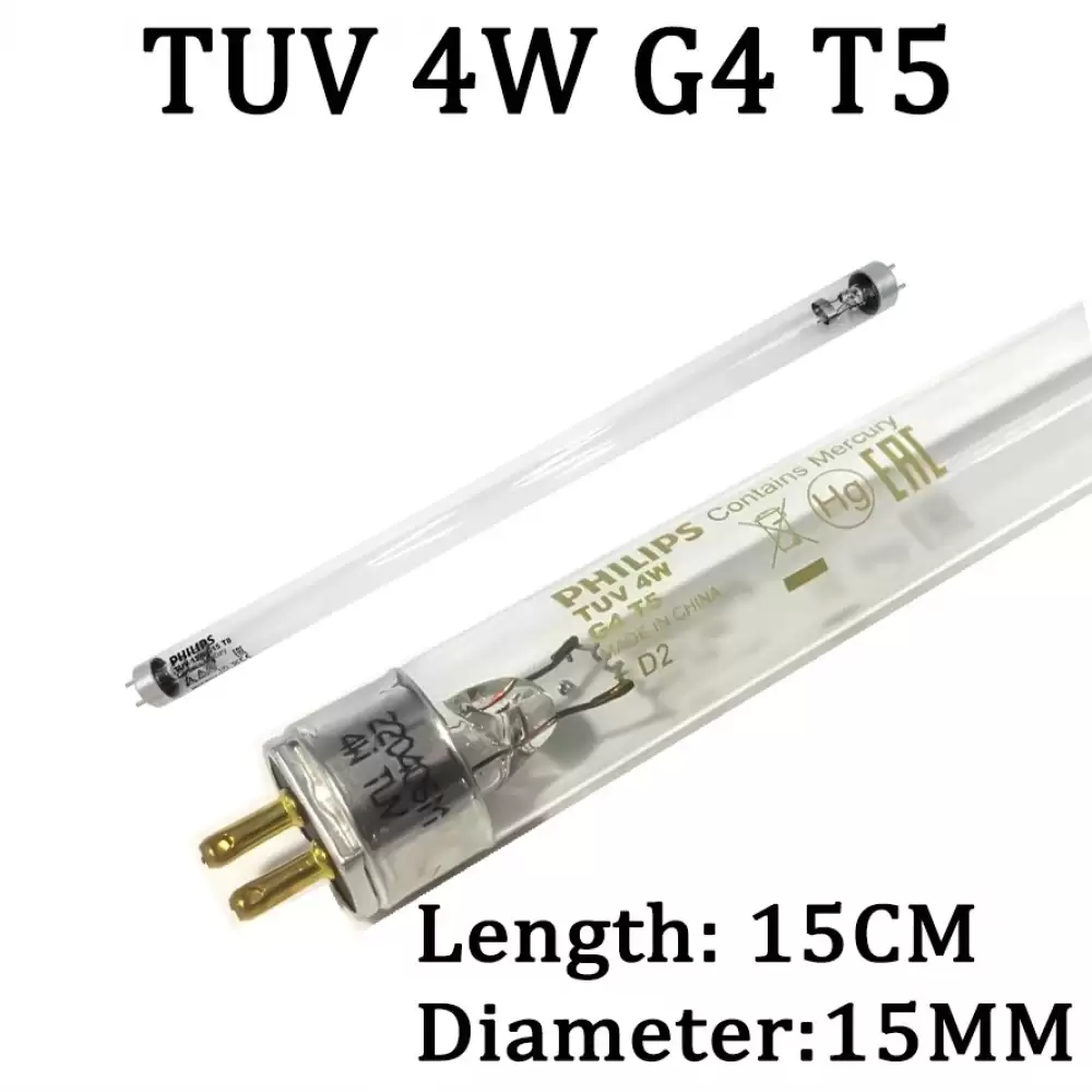 UV LAMP TUV4WG4T5 4W LENGHT 15CM DIAMETER 15MM 