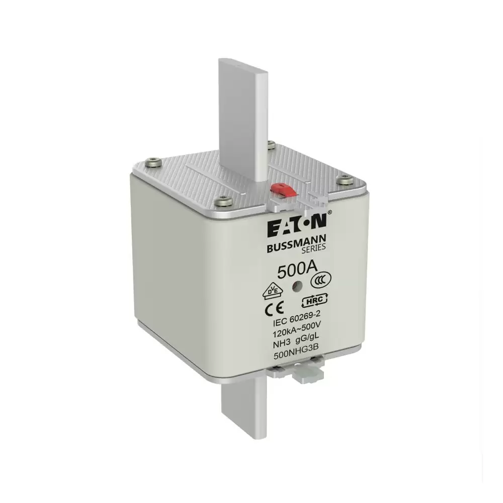 BUSSMANN - 500NHG3B, NH Fuse, 500A 500V GG GL SIZE 3