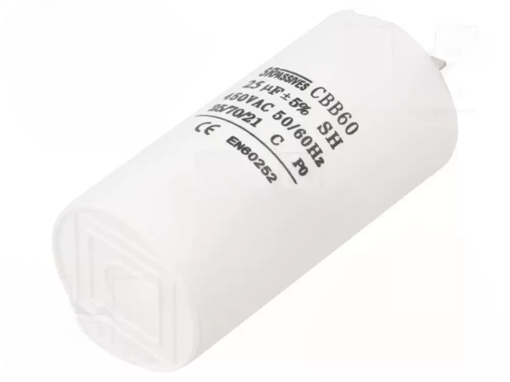 Capacitor 25uF SR PASSIVES 450V 45x90mm -2570C 5 3000h CBB60A-25450