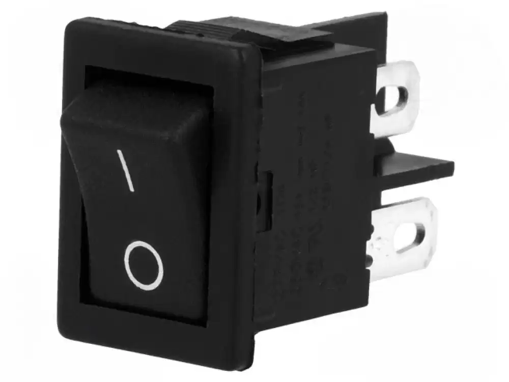 BULGIN-T8550VBBB076W |Rocker Switch 10Amp 250VAC DPST ON-OFF 