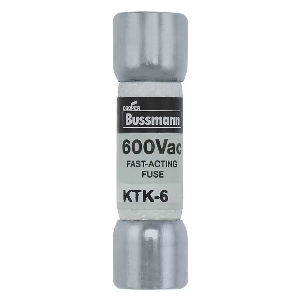 BUSSMANN - KTK-6 LIMITRON Fast-acting 6A Fuse 600V AC 