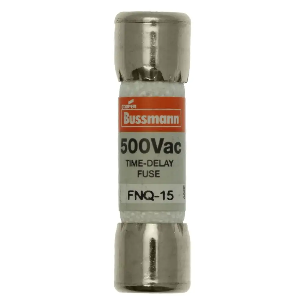 BUSSMANN - FNQ-15, FNQ Fuse, Time Delay, MIDGET FUSE 15A 500V AC 