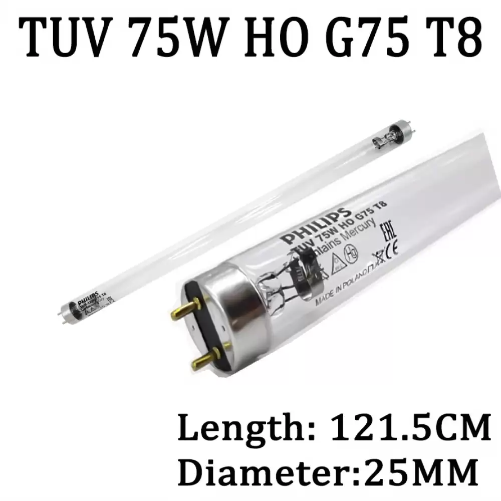 UV LAMP TUV75WHOG75T8 75W LENGHT 121.5CM DIAMETER 25MM 