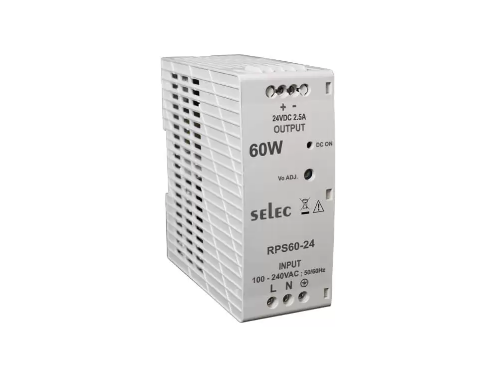 Selec  RPS60,DIN RAIL MOUNT 60W POWER SUPPLY