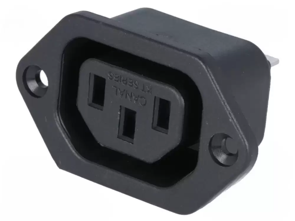 2108-CQ -CANAL ELECTRONIC Connector AC supply socket female 10A 250VAC 