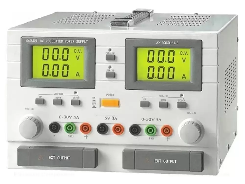 AXIOMET-AX-3005DBL-3 Laboratory Power supply  linear, multi-channel 0-30V DC 0-5A  