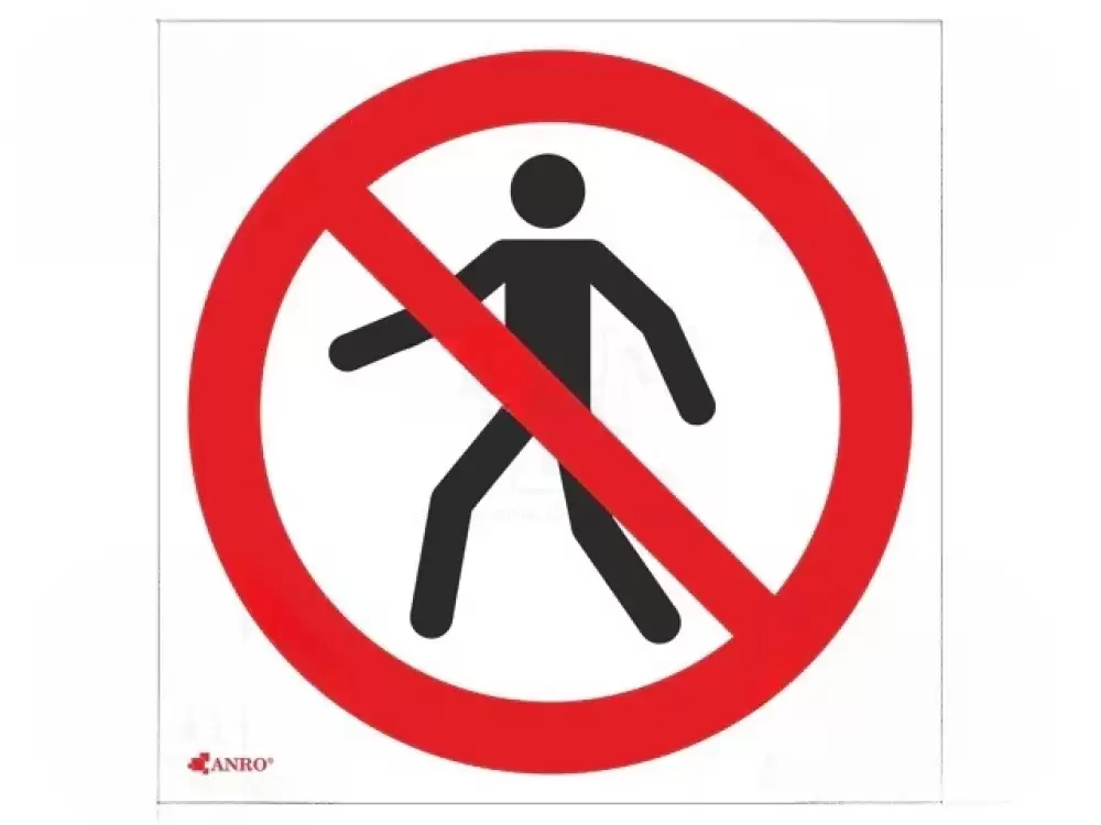 Safety sign- IP004CP prohibitory PVC  W200mm H200mm