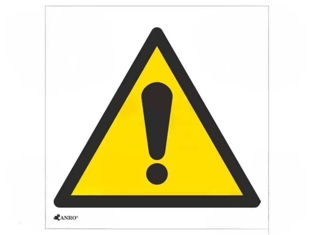 Safety sign-IW001CP Warning PVC  W200mm H200mm 