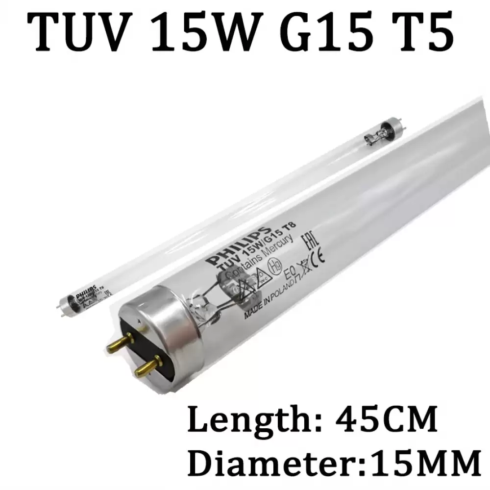 UV LAMP TUV15WG15T5 15W LENGHT 45CM DIAMETER 15MM 