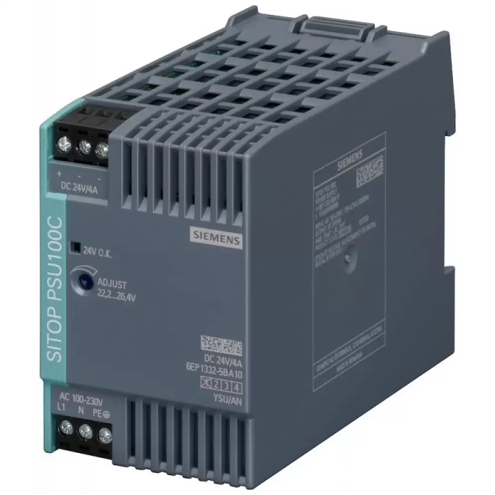 SIEMENS 6EP1332-5BA10 DIN Rail 96W 4A 24VDC