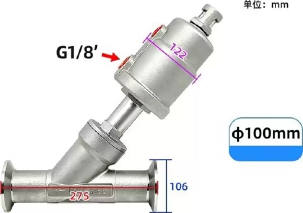 ANGLE SEAT VALVE G14-100MM C STEEL HEAD DN80-100MM-CSH