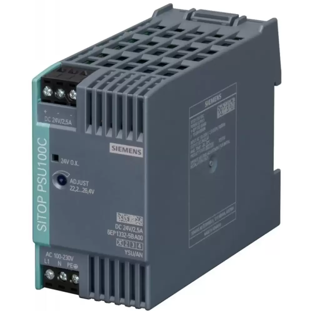 SIEMENS 6EP1332-5BA00 DIN Rail 60W 2.5A 24VDC