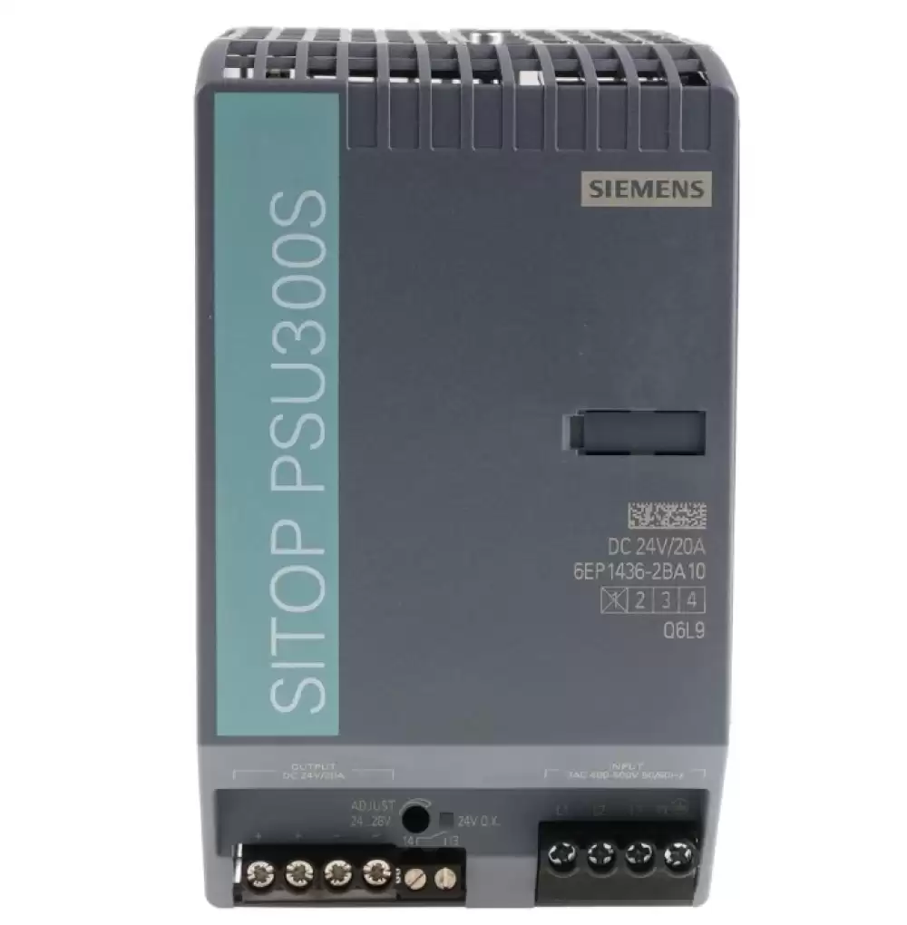 SIEMENS 6EP1436-2BA10 DIN Rail 480W 20A 24VDC