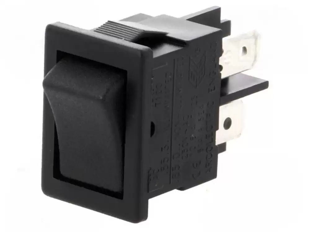 BULGIN-H8550VBBB |Rocker Switch 10Amp 250VAC DPST ON-OFF 