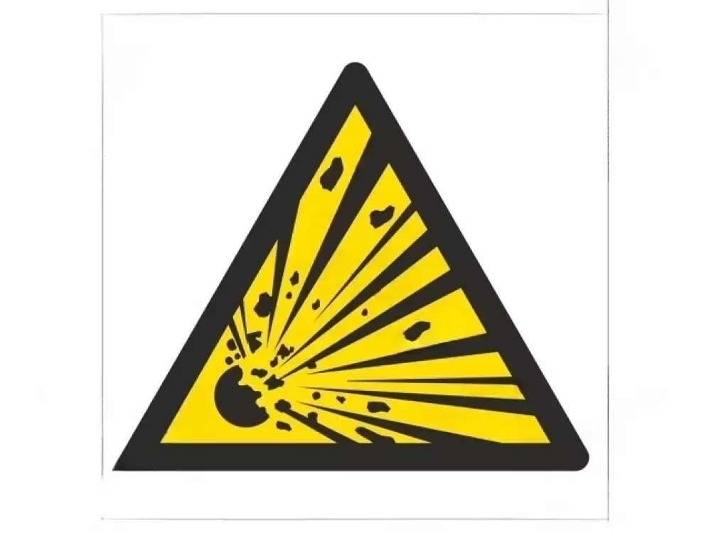 Safety sign-IW002CF Warning self-adhesive folie W200mm H200mm 