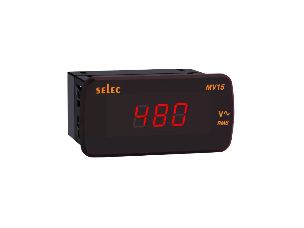 SELEC-MV15, LED Voltmeter, 1, 48X96mm