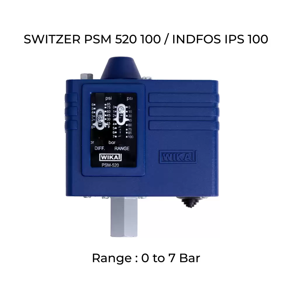 INDFOS IPS-70 Adjustable Pressure Switch 0 to 5 Bar