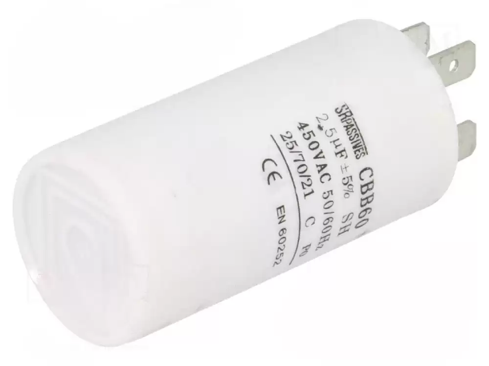 Capacitor 2.5uF SR PASSIVES 450V 30x60mm 3000h CBB60A-2.5450