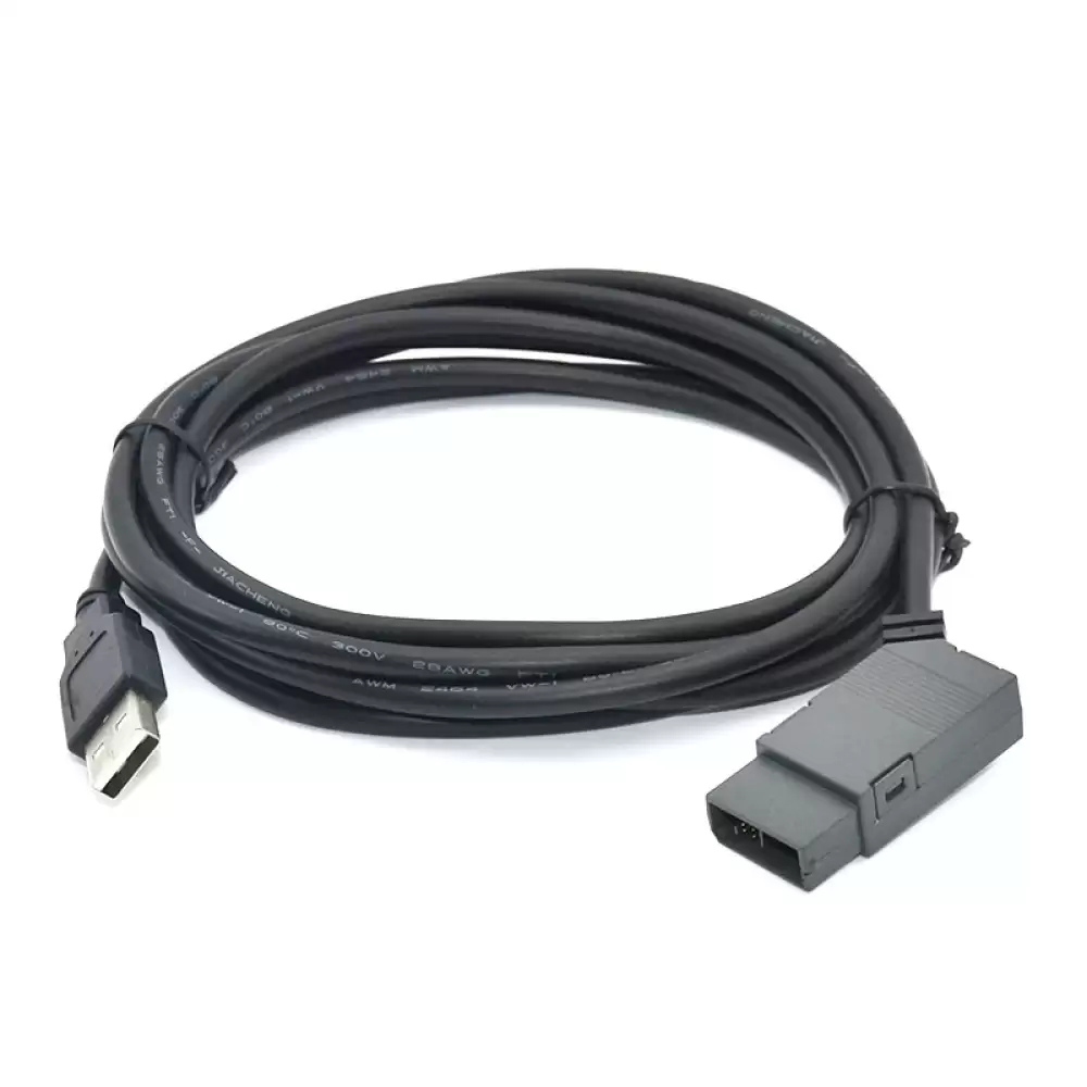 USB-LOGOPC-LOGO PC side is 9 pin female plug RS232port, PLC Side 6 pin square shape