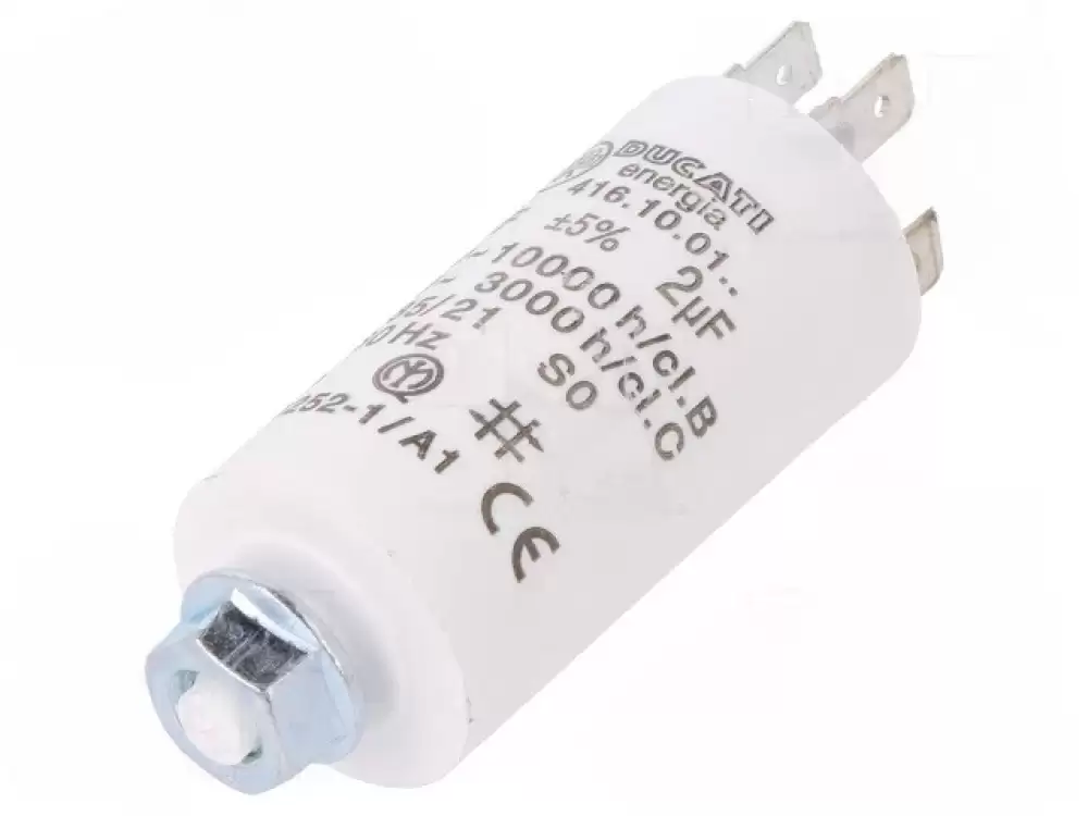 Capacitor 2uF DUCATI ROMANIA  475VAC 28x55mm  5 416100127