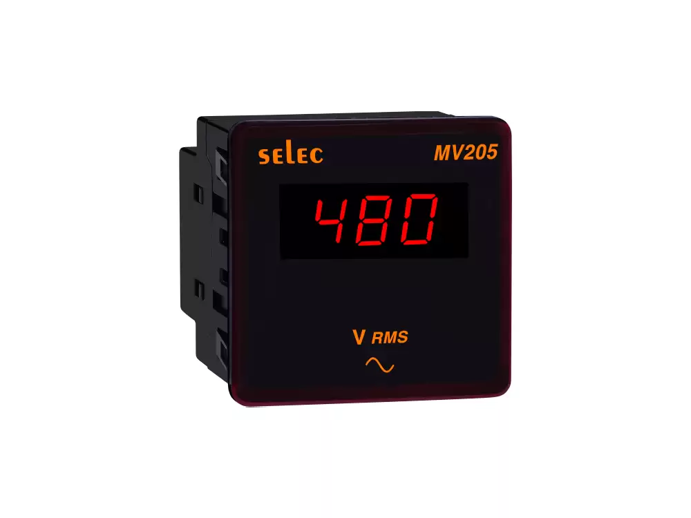 SELEC-MV205, LED Voltmeter,1, 72x72mm