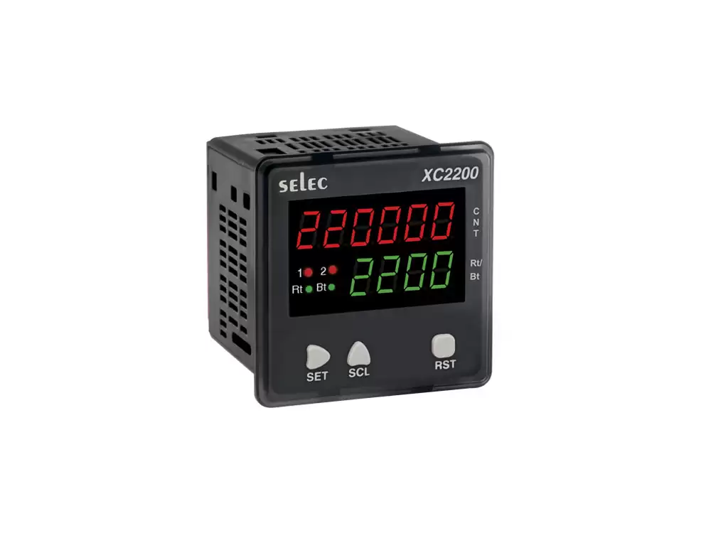 SELEC- XC2200, Dual display, LED  counter + Rate indicator