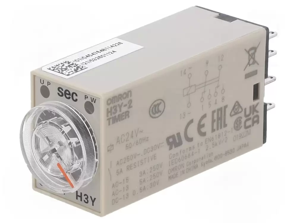 OMRON-H3Y-2 AC24 10S Timer  DPDT 24VAC 