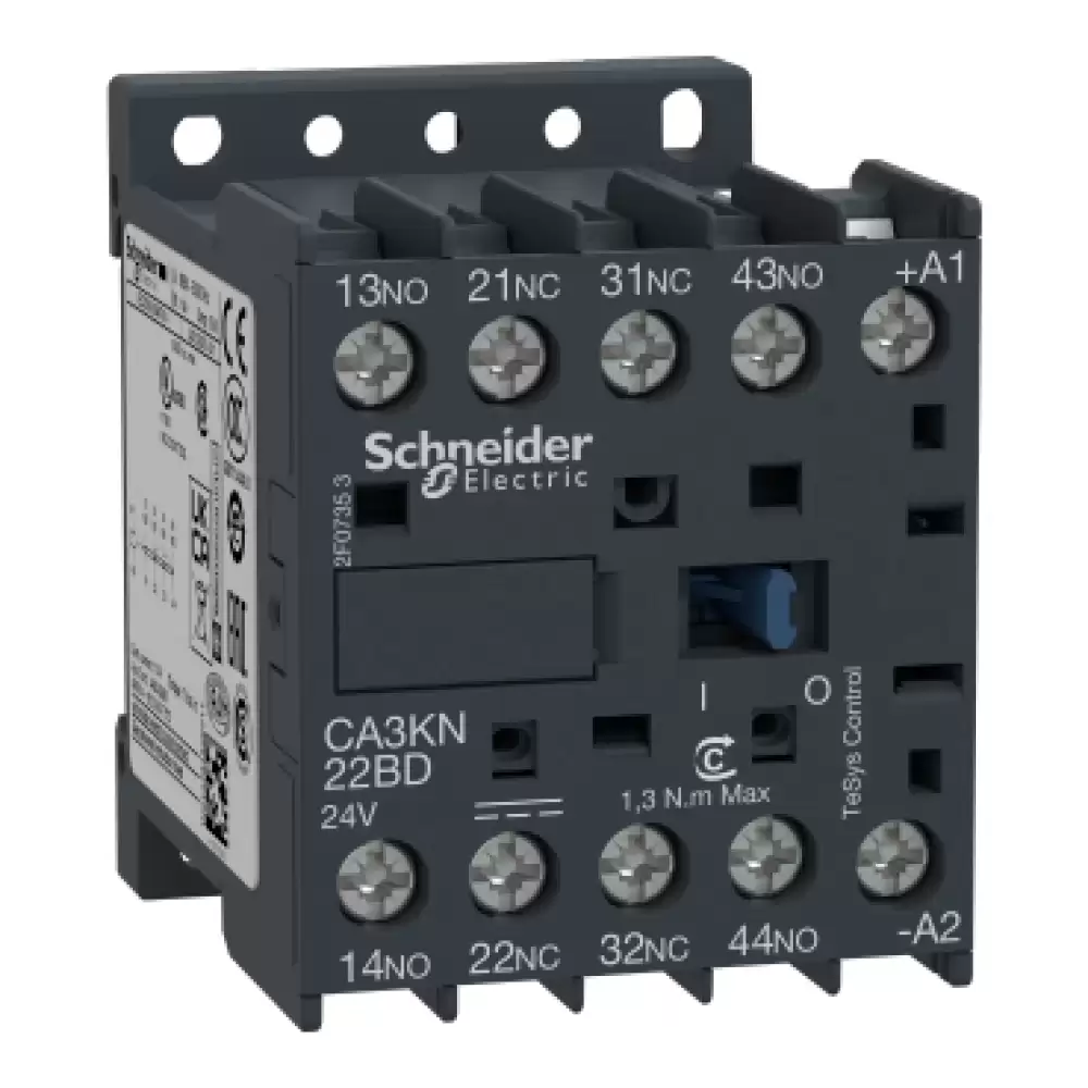 Schneider CA3KN22BD Auxiliary Contactor  10Amp 24VDC,Auxiliary Contact NCx2+NOx2