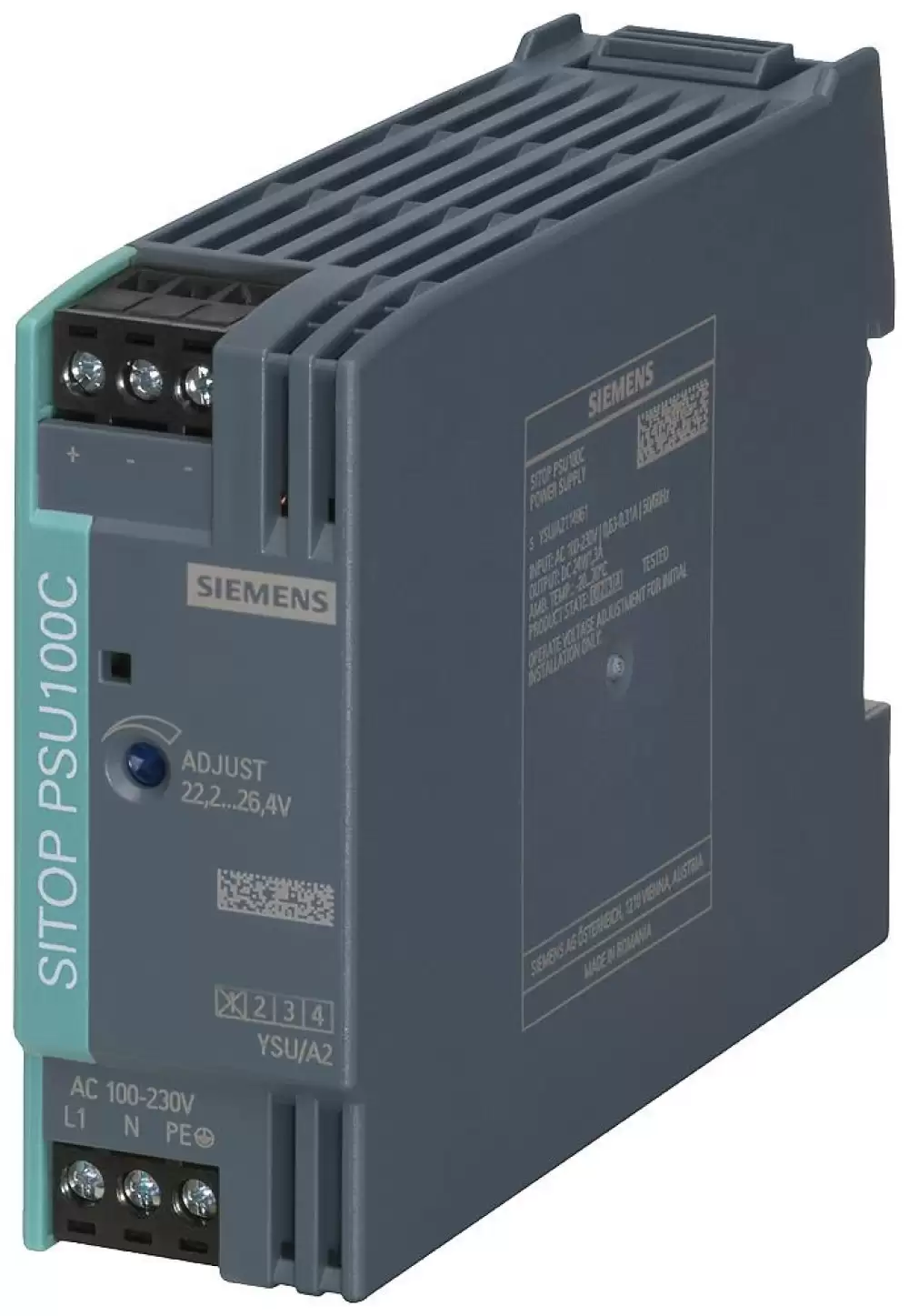 SIEMENS 6EP1321-5BA00 DIN Rail 24W 2A 12VDC