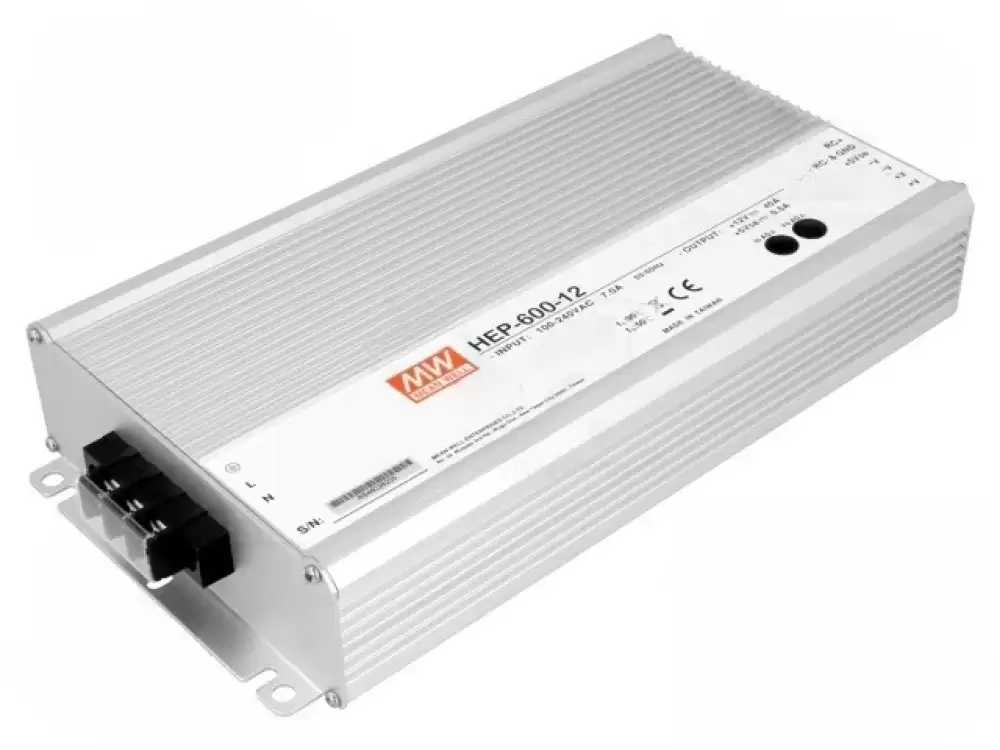 Meanwell-HEP-600-12 |SMPS 12VDC 20...40Amp Power 480W