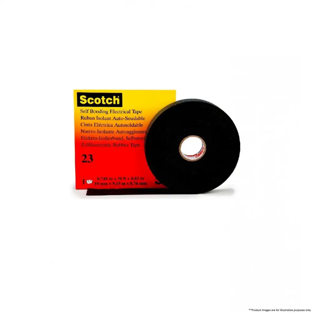 3M Scotch Rubber Splicing Tape 23  High-Voltage Insulation, Self-Fusing EPR, 0.76mm Thickness