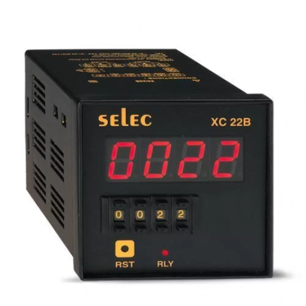 SELEC- XC22B-4-AR-M1-230, 4 DIGIT THUMBWHEEL COUNTER