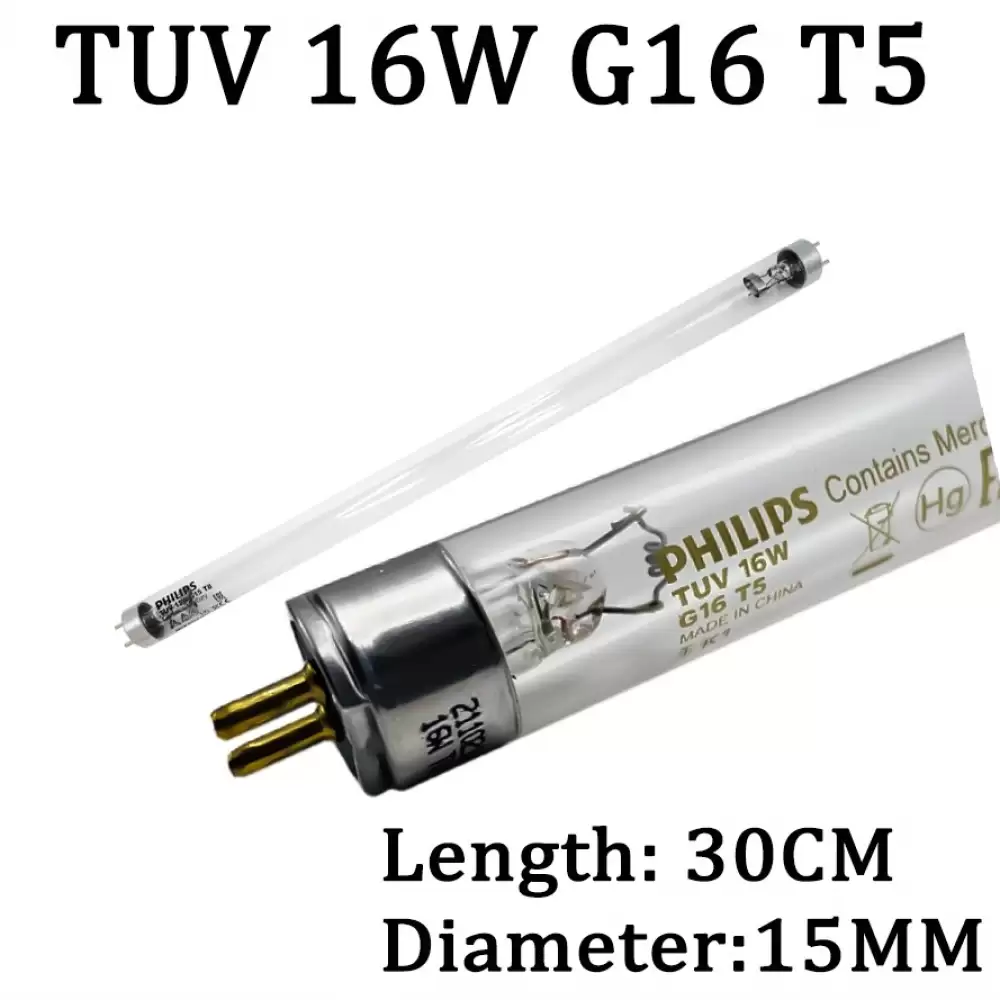 UV LAMP TUV16WG16T5 16W LENGHT 30CM DIAMETER 15MM 