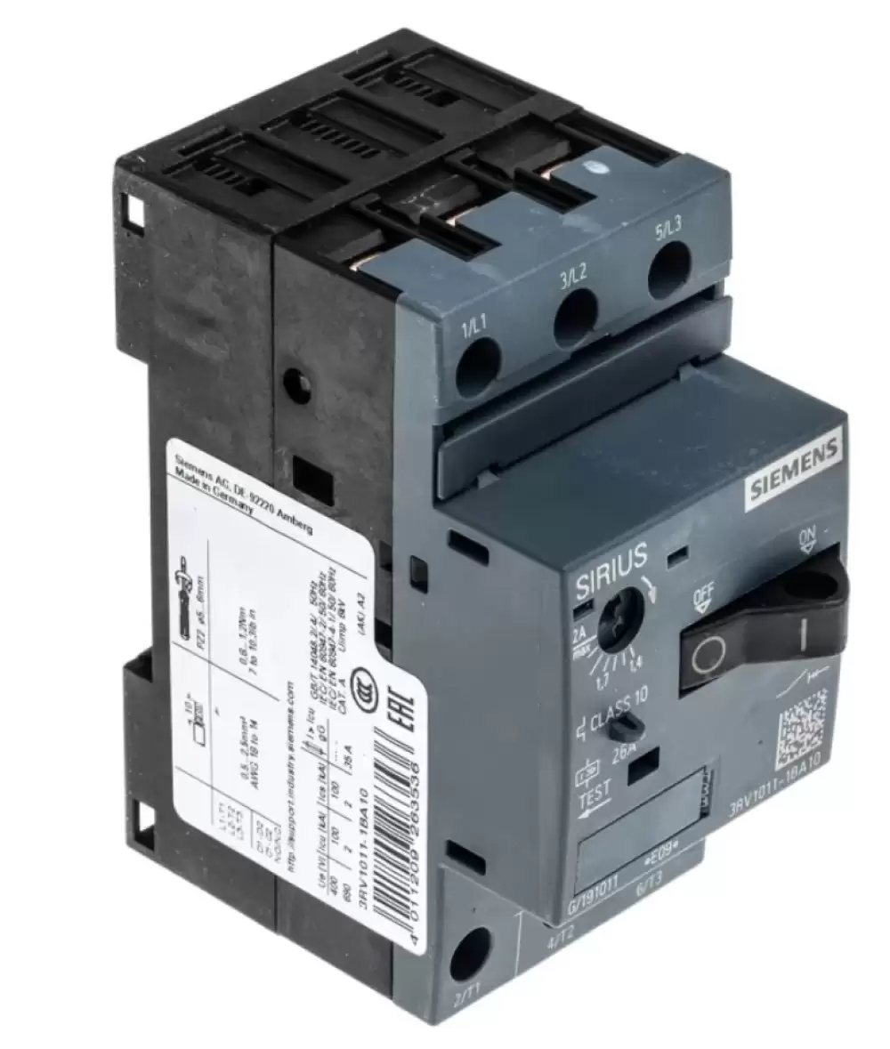 SIEMENS MPCB 3RV1011-1BA10 AMP1.4-2A  0.75KW