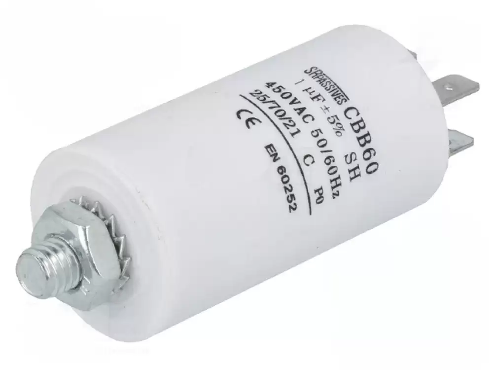 Capacitor 1uF SR PASSIVES 450V 30x57mm -2570C 5 3000h CBB60E-1450