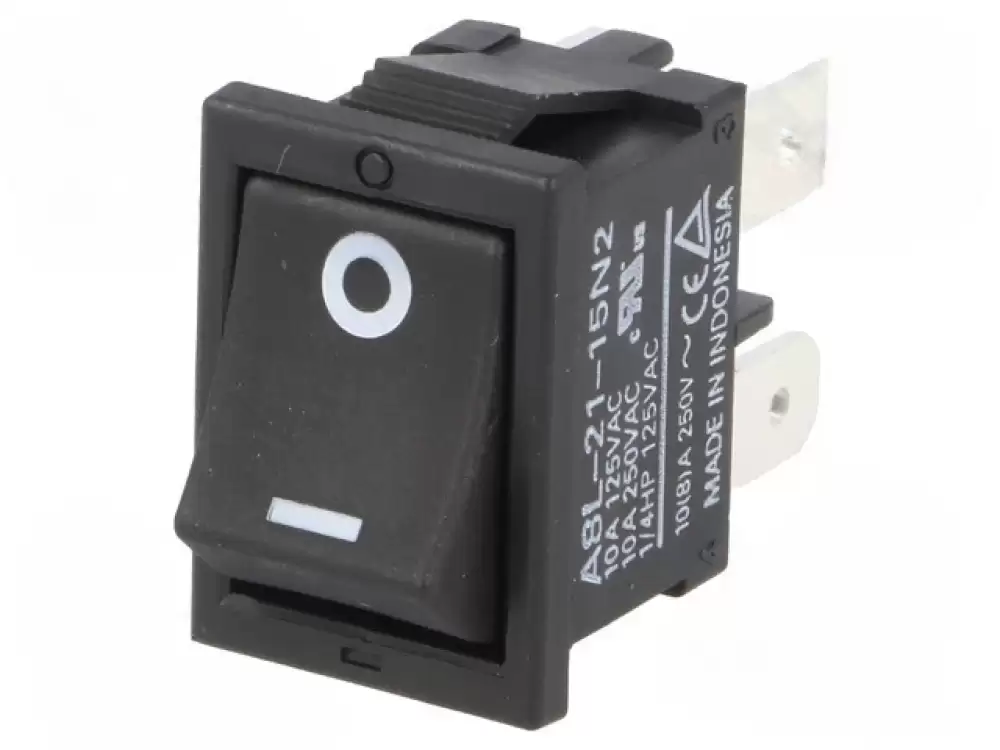 OMRON-A8L-21-15N2| Rocker Switch DPST Pos 2 ON-OFF 10A250VAC 