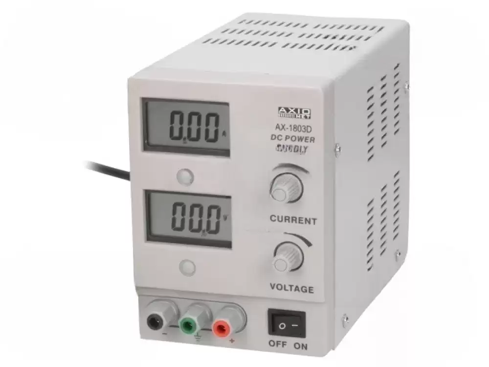 AXIOMET-AX-1803D Laboratory Power supply  single-channel, linear 0-18VDC 0-3A  