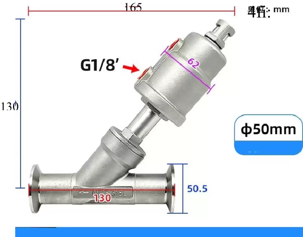 ANGLE SEAT VALVE G14-50MM C STEEL HEAD DN20-50MM-CSH