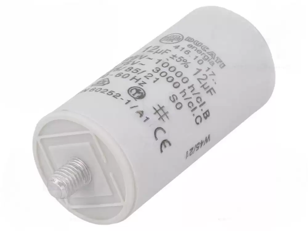 Capacitor 12uF DUCATI ROMANIA   475VAC 36x70mm  416101727