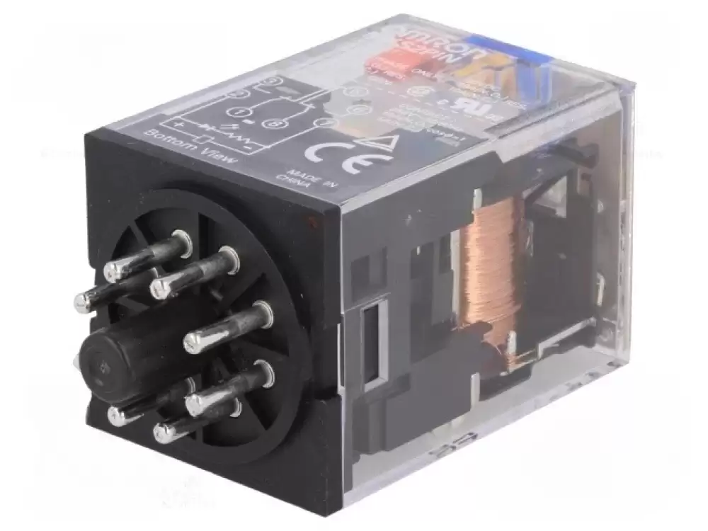 Omron-MKS2PIN DC24 Relay electromagnetic DPDT Ucoil 24VDC 