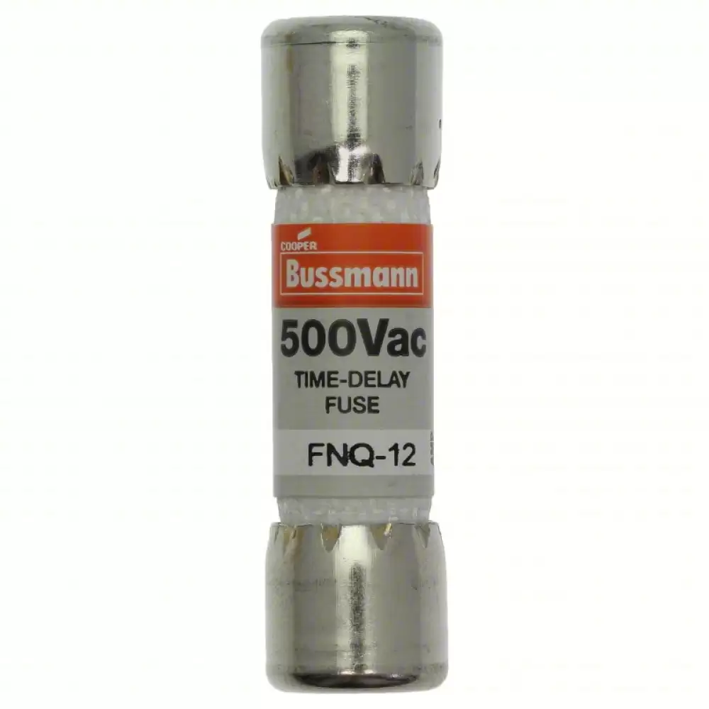 BUSSMANN - FNQ-12, FNQ Fuse, Time Delay, MIDGET FUSE 12A 500V AC 