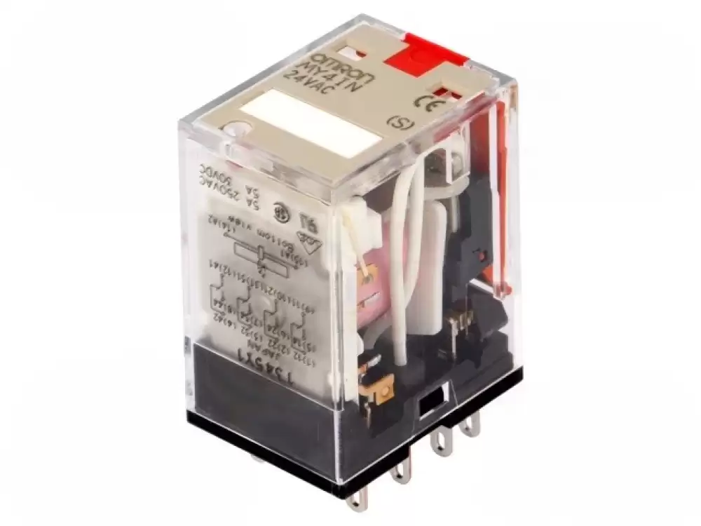 Omron- MY4IN 24VAC S Relay electromagnetic  4PDT Ucoil 24VAC