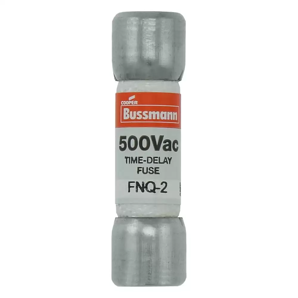 BUSSMANN - FNQ-2, FNQ Fuse, Time Delay, MIDGET FUSE  2A 500V AC 