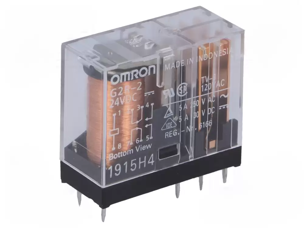 Omron-G2R-2 24VDC Relay electromagnetic  DPDT Ucoil 24VDC 